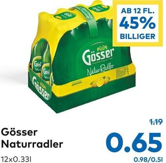 T&G Gösser Naturradler 12x0.33l Angebot
