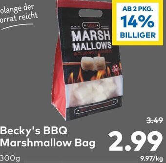 T&G Becky's BBQ Marshmallow Bag 300g Angebot