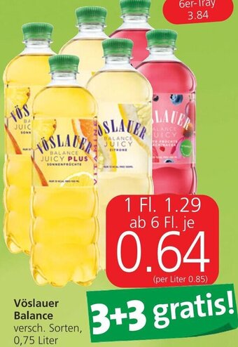 Spar Vöslauer Balance 0,75 Liter Angebot