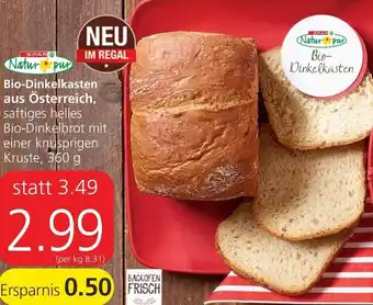 Spar Bio-Dinkelkasten Aus Österreich 360 g Angebot