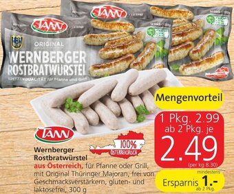 Spar Wernberger Rostbratwürstel 300g Angebot