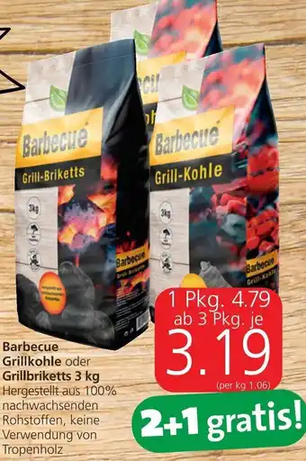 Spar Barbecue Grillkohle oder Grillbriketts 3 kg Angebot