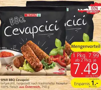 Spar Spar BBQ Cevapcici 750 g Angebot