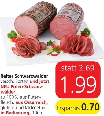 Spar Reiter Schwarzwälder 100 g Angebot