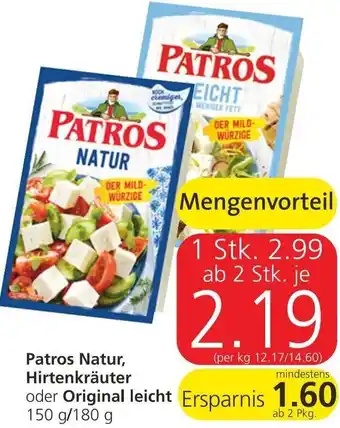 Spar Patros Natur, Hirtenkräuter 150g/180g Angebot