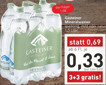 Spar Gasteiner Mineralwasser 1,5 Liter Angebot