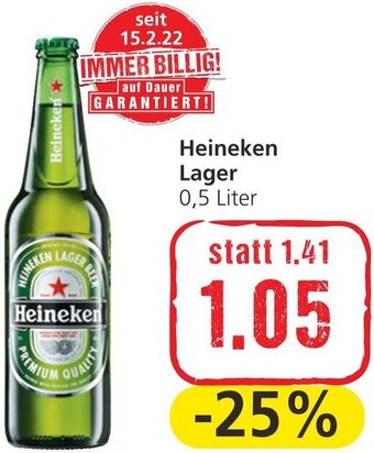 Spar Heineken Lager 0,5 Liter Angebot