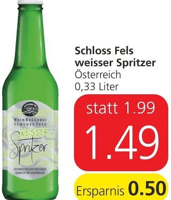 Spar Schloss Fels Weisser Spritzer 0,33 Liter Angebot