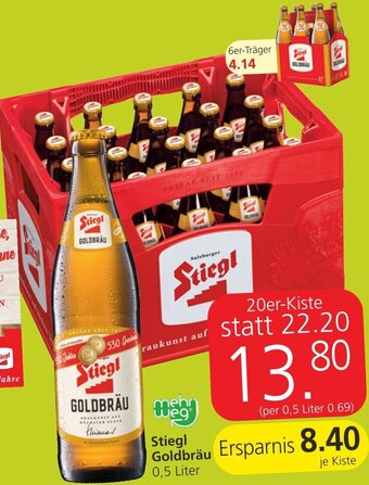 Spar Stiegl Goldbräu 0,5 Liter Angebot