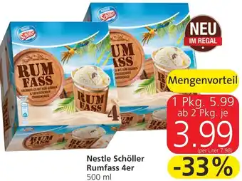 Spar Nestle Schöller Rumsfass 4er 500 ml Angebot