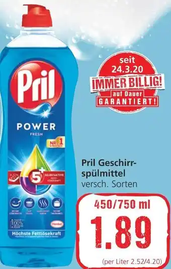 Spar Pril Geschirr-Spülmittel 450/750 ml Angebot