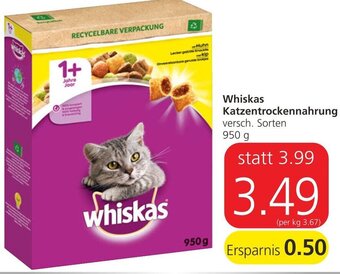 Spar Whiskas Katzentrockennahrung 950 g Angebot