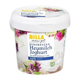 Billa Bergbauern Heumilch Joghurt Angebot