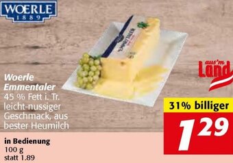 Nah&Frisch Woerle Emmentaler 100 g Angebot