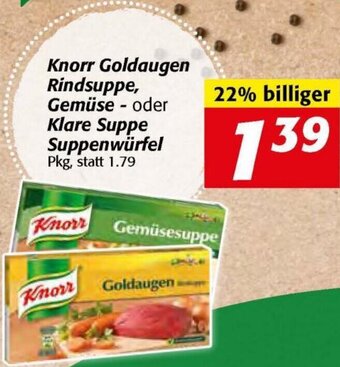 Nah&Frisch Knorr Goldaugen Rindsuppe, Gemüse-oder Klare Suppe Suppenwürfel Angebot