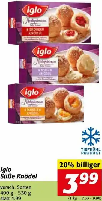 Nah&Frisch Iglo Süße Knödel 400g-530g Angebot