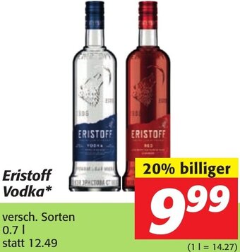 Strasser Markt Eristoff Vodka 0,7 l Angebot