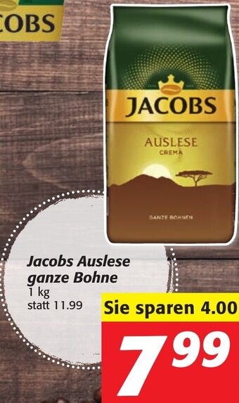 Strasser Markt Jacobs Auslese Ganze Bohne 1 kg Angebot