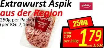 Wurstico Extrawurst Aspik 250 g Angebot