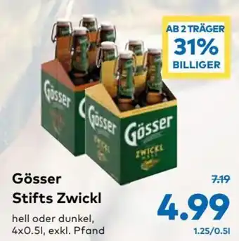 T&G Gösser Stifts Zwickl 4x0.5l Angebot