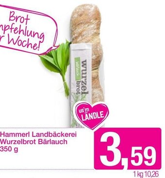 Sutterlüty Hammerl Landbäckerei Wurzelbrot Bärlauch 350 g Angebot