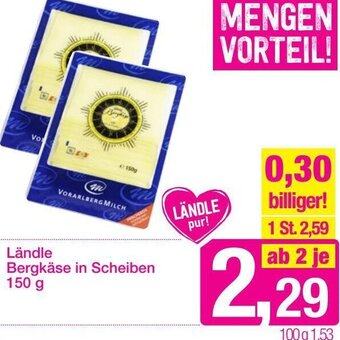 Sutterlüty Ländle Bergkäse In Scheiben 150g Angebot