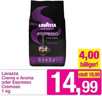 Sutterlüty Lavazza Crema e Aroma Oder Espresso Cremoso 1 Kg Angebot