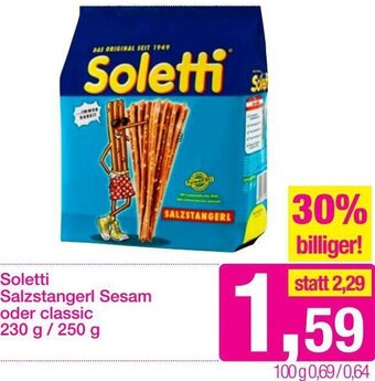 Sutterlüty Soletti Salzstangerl Sesam oder Classic 230 g/ 250 g Angebot