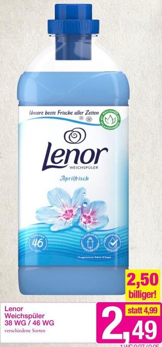 Sutterlüty Lenor Weichspüler 38 WG/ 46 WG Angebot