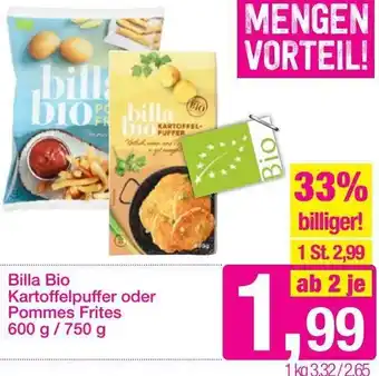 Sutterlüty Billa Bio Kartoffelpuffer Oder Pommes Frites 600g/750g Angebot