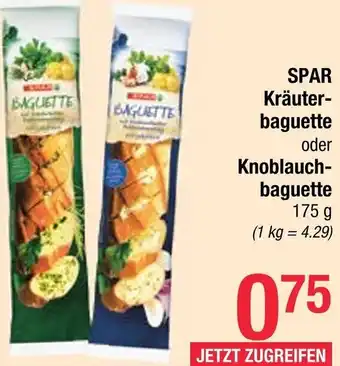 Maximarkt Spar Kräuter-Baguette oder Knoblauch-Baguette 175 g Angebot