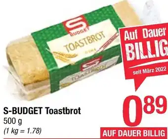 Maximarkt S-Budget Toastbrot 500 g Angebot
