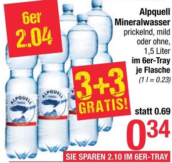 Maximarkt Alpquell Mineralwasser 1,5 Liter Angebot