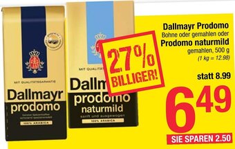 Maximarkt Dallmayr Prodomo oder Prodomo Naturmild 500 g Angebot