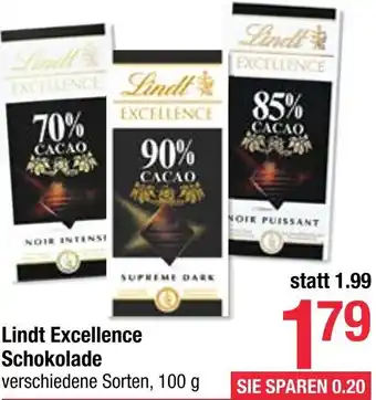 Maximarkt Lindt Excellence Schokolade 100 g Angebot