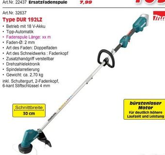 Zgonc Akku Rasentrimmer DUR 192LZ Angebot