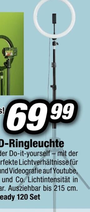 Red Zac LED-Ringleuchte SpotLight Steady 120 Set Angebot