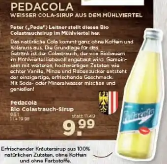 Unimarkt Pedacola Bio Colastrauch-Sirup 0,5l Angebot