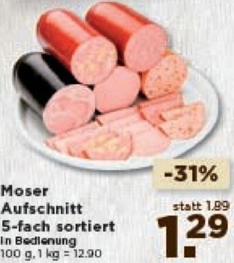 Unimarkt Moser Aufschnitt 5-Fach Sortiert 100 g Angebot
