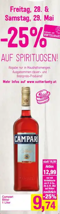 Sutterlüty Campari Bitter 1L Angebot