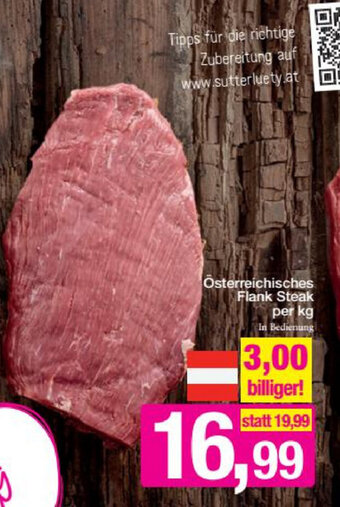Sutterlüty Österreichisches Flank Steak Angebot