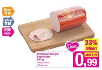 Sutterlüty Metzgerei Broger Extrawurst 100g Angebot