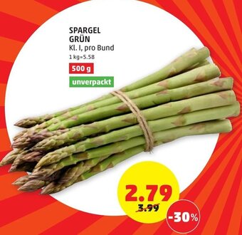PENNY Spargel Grün 500 g Angebot