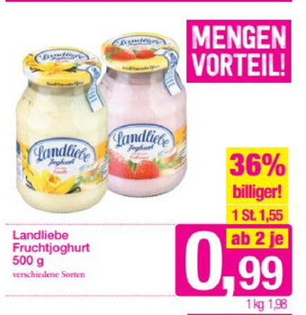 Sutterlüty Landliebe Fruchtjoghurt 500 g Angebot