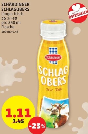 PENNY Schärdinger Schlagobers 250 ml Angebot
