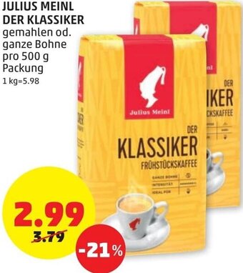 PENNY Julius Meinl Der Klassiker 500 g Angebot