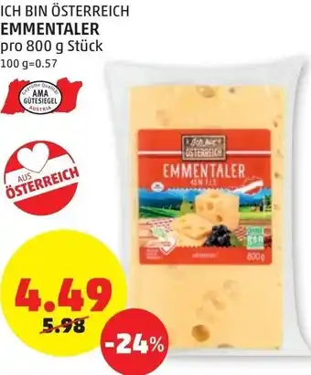 PENNY Emmentaler 800 g Angebot