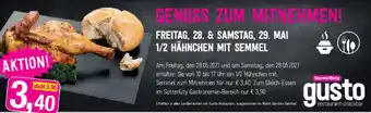Sutterlüty Freitag, 28 & & Samstag, 29. Mai 1/2 Hähnchen Mit Semmel Angebot