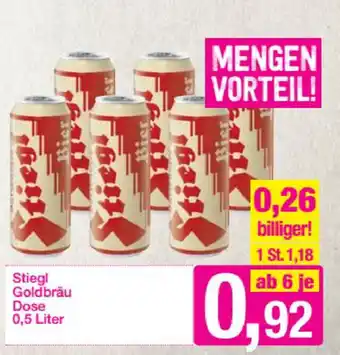 Sutterlüty Stiegl Goldbräu Dose 0,5L Angebot