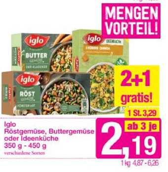 Sutterlüty Iglo Röstgemüse, Buttergemüse oder Ideenküche 350-450g Angebot